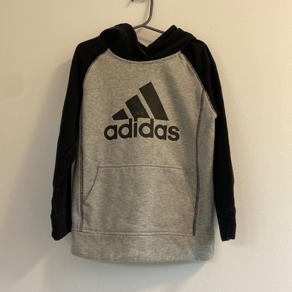 Adidas black and gray hoodie
